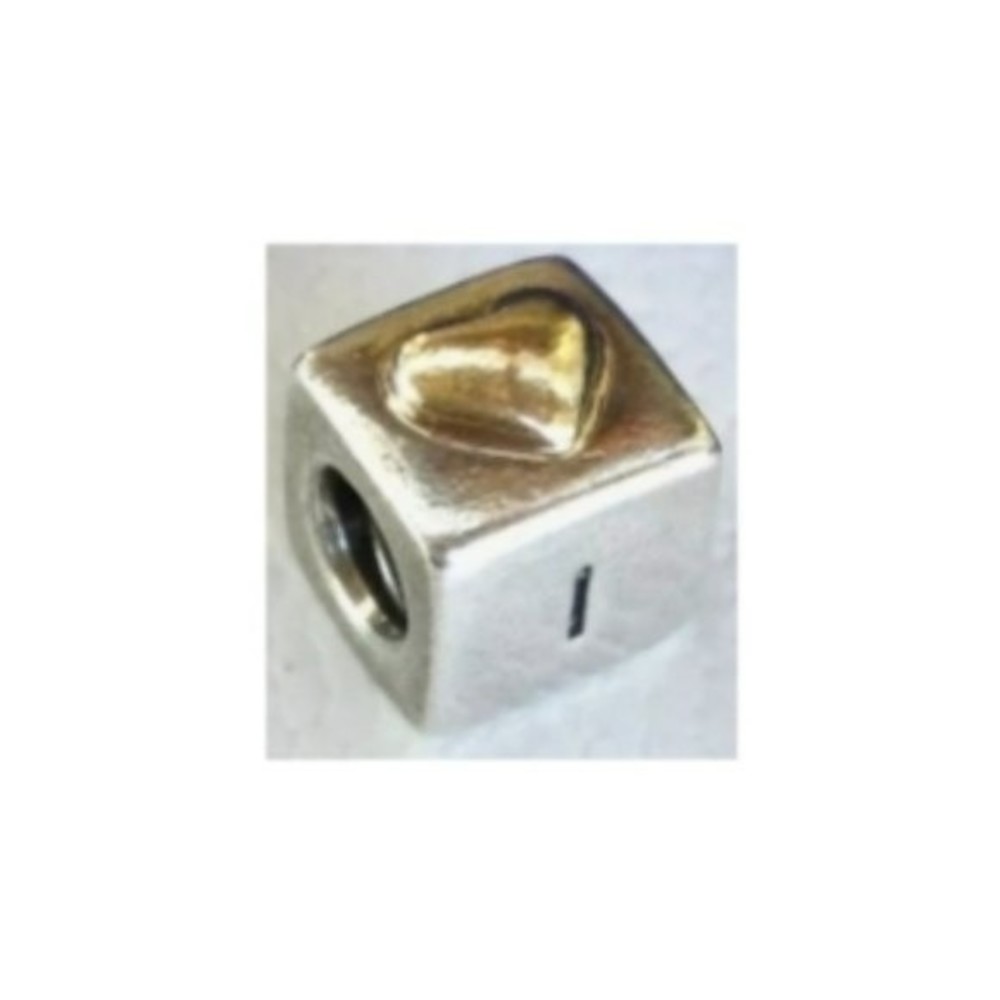 Pandora 14K I Love You Heart Charm Bead Cube 925 Sterling Silver 790200 - Picture 4 of 6